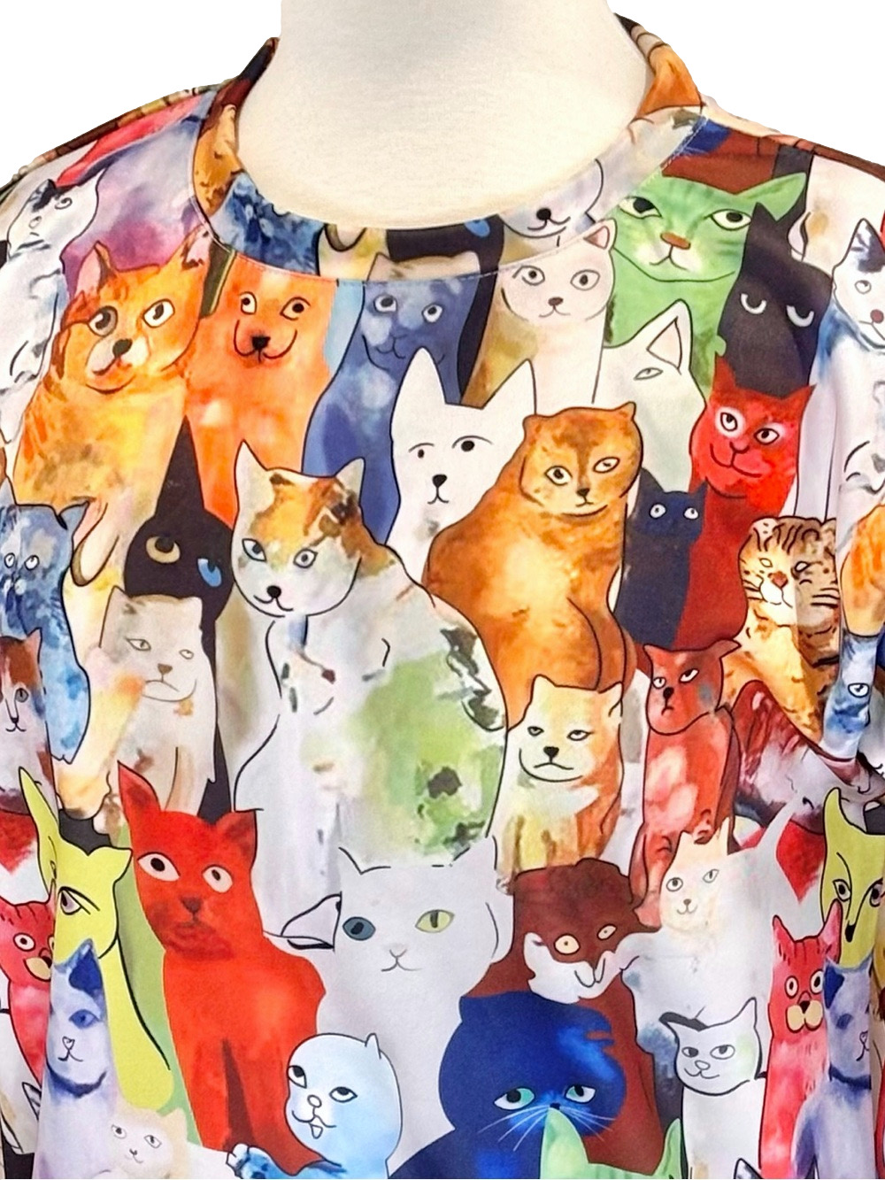 Multicolour cat motif sweatshirt